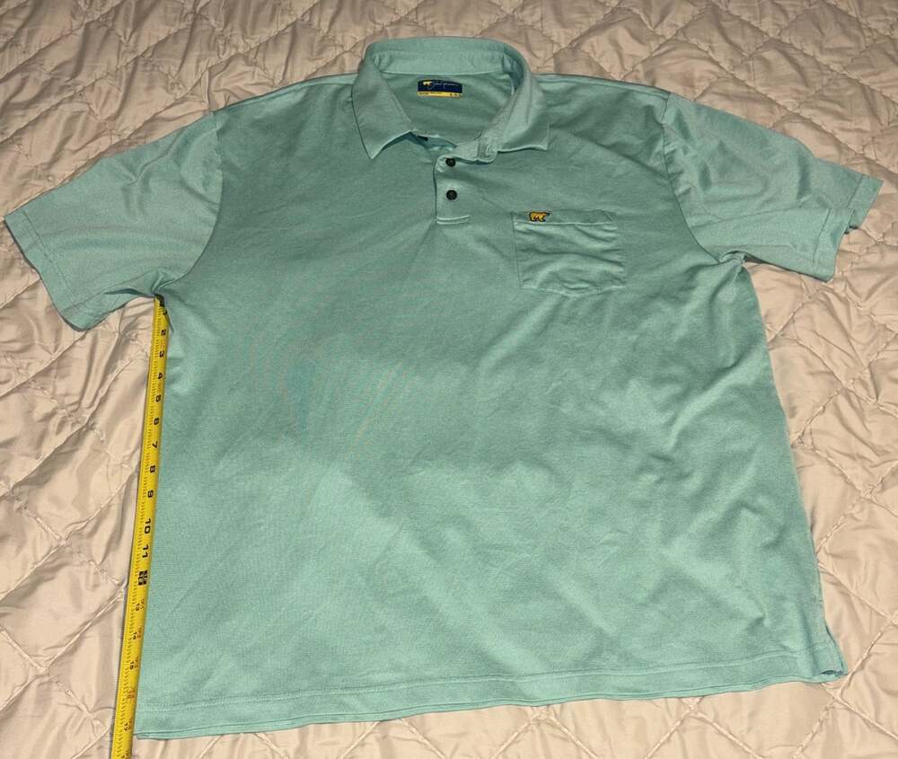 Jack Nicklaus Men's XL Mint Green Performance Golf Polo Shirt